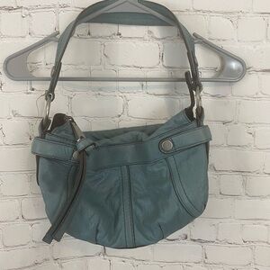 Fossil vintage chunky leather bag fifty four blue